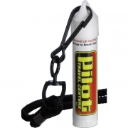 Chocolate SPF 15 Lip Balm White Tube and Hook Cap with Lanyard